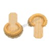 NEW SHOULDER EPAULETTES BRASS BULLION BOARD WITH HEAVY GOLD FRINGE