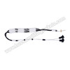 Dark Blue White Cotton Russian Braid Barrel Sash