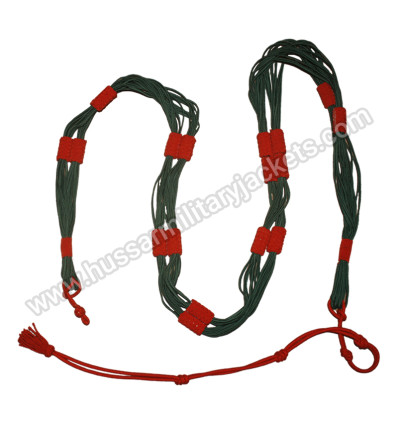 Dark Green Red Barrel Sash