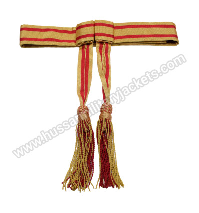 Ceremonial Royal General Officers Maroon Gold Waist Sash Belt