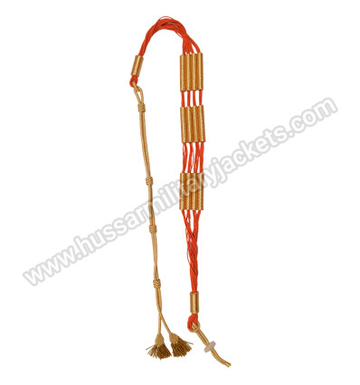 Gold Rope Orange Hussar General Barrel Sash