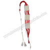 Silver Rope Red Hussar General Barrel Sash