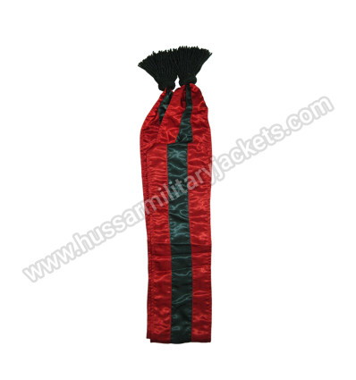 Civil War Staff Officer Dark Green and Crimson SILK Sash
