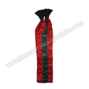 Civil War Staff Officer Dark Green and Crimson Silk Sash