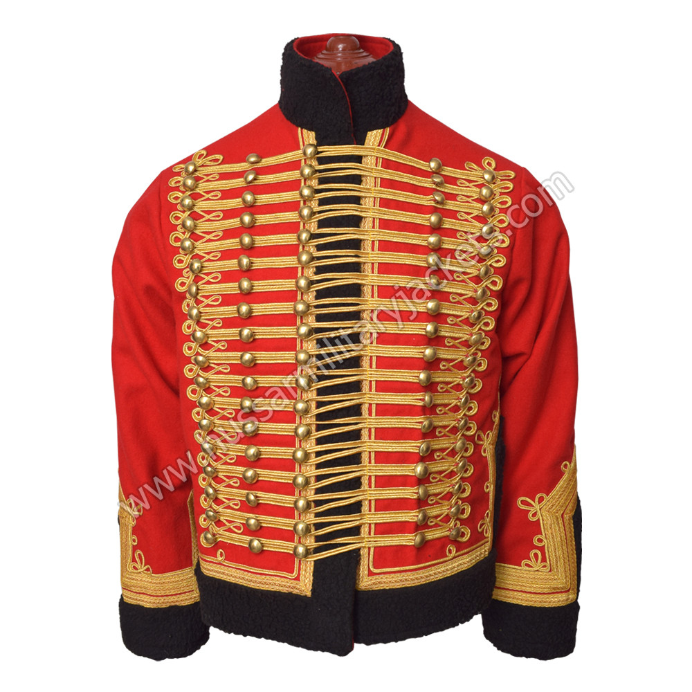 7th Hussars Lieutenant's Red Pelisse Jacket with Gold Braid and
