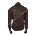 Dark Brown Military Double Breasted Tunic