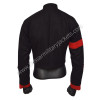 MJ-Inspired MTV Awards Military Jacket – Black with Red Accents and Brass Polished Dome Buttons