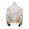 White Hussar Tunic / Napoleonic Era Military Jacket with Gold Braiding