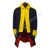 British 1776 Continental Army Coat – Navy Blue with Yellow Facings