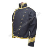 Men’s British Regency Junior Captain’s Tailcoat – Black Cotton with Gold Bullion Braid & Brass Buttons