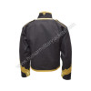 Men’s British Regency Junior Captain’s Tailcoat – Black Cotton with Gold Bullion Braid & Brass Buttons