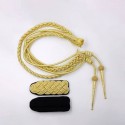 Premium Golden Bullion Wire Military Epaulettes for Ceremonial and Cosplay Uniforms