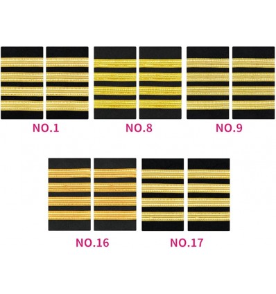 Premium Golden Metallic Braid Shoulder Epaulettes for Military Aviation Marine and Security Uniforms