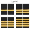 Premium Golden Metallic Braid Shoulder Epaulettes for Military Aviation Marine and Security Uniforms