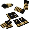 Premium Military Navy Bullion Braid Hand Embroidered Epaulettes for Captain and Chief Officer Uniforms