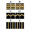 Premium Sailor Military Navy Bullion Braid Epaulettes for Captain and Chief Officer Uniforms