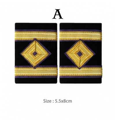 Premium Sailor Military Navy Bullion Braid Epaulettes for Captain and Chief Officer Uniforms