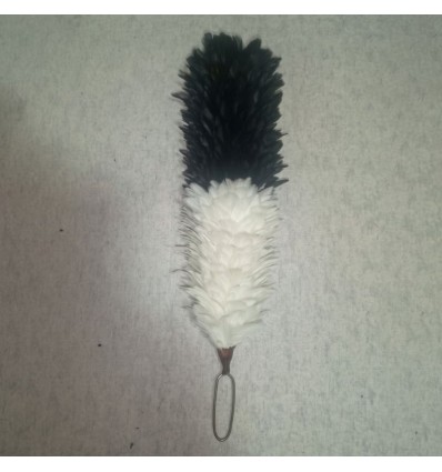 Two-Tone Black & White Feather Hackle