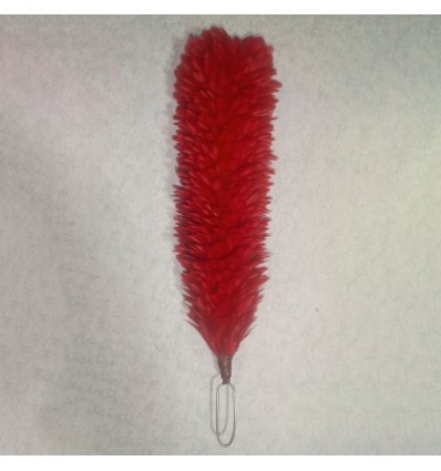 Vibrant Red Feather Hat Hackle