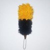 Two-Tone Yellow & Black Feather Hackle