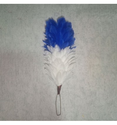 Two-Tone Blue & White Feather Hackle