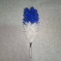 Two-Tone Blue & White Feather Hackle