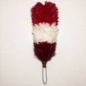 Tri-Color Red, White & Maroon Feather Hackle