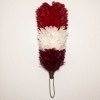 Tri-Color Red, White & Maroon Feather Hackle
