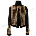 Pelisse lieutenant of 7th hussar Black Wool & Golden Braid Jacket