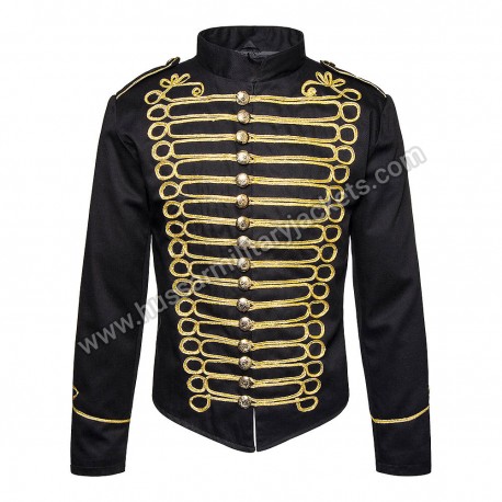 Hussar Military Jacket (Black/Gold)