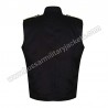 Men Black Gold Steampunk Gothic Military Sleeveless Parade Jacket