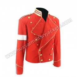 Rare MJ Michael Jackson Red Military England Style Informal Cool Jacket Outerwear