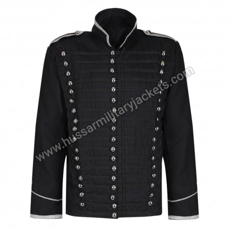 Men Military Drummer Steampunk Punk Black USSARO PARADE Gothic Jacket