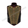 Steam punk Military Waistcoat Black and Gold