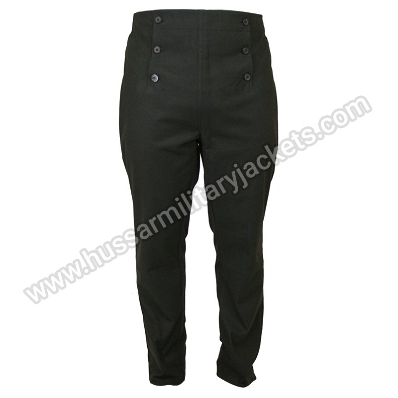 Historical Emporium Mens High Waist Regency Fall Front Trousers