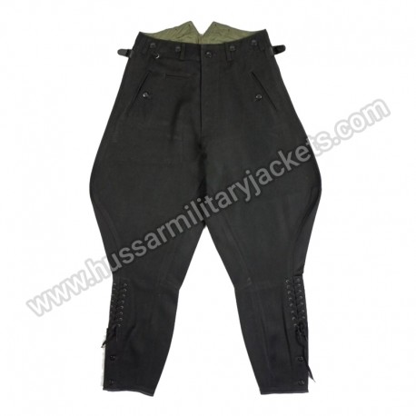 Ww2 German Elite Black Gabardine Breeches Trouser