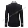 Mens Black Suits Notched Lapel Wedding Party Blazer Dinner Vintage Jacket